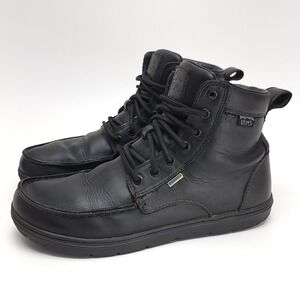 Lems Boulder Boot Waterproof Shadow Black Leather Minimalist Mens 9.5 Womens 11